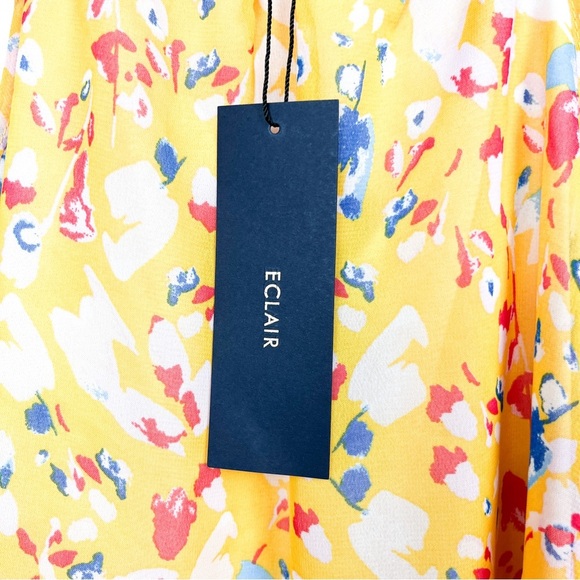 NWT Eclair Yellow Patterned Tank Top - Picture 3 of 6